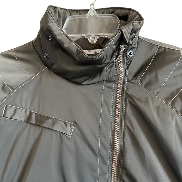 Athleta Moto Primaloft Insulated Coat/Jacket Olive Green - Picture 2 of 16